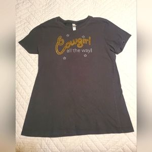 Bella black cowgirl tee-shirt